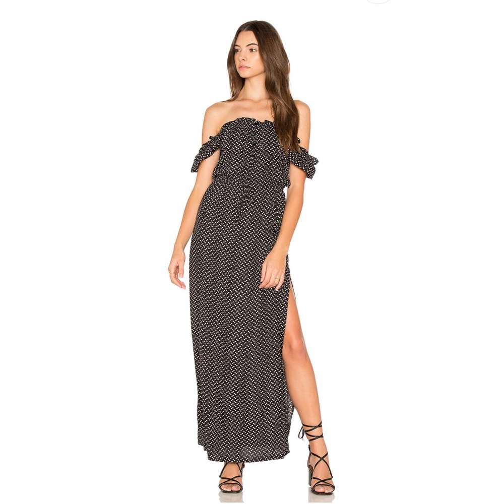 AUGUSTE Stevie Maxi Dress Polka in Black